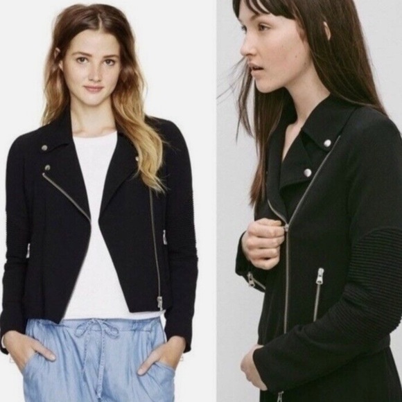 Aritzia Wilfred Montesson Black‎ Moto
Jacket 2 Biker Blazer Zippers Size 2 XS S - Picture 3 of 13